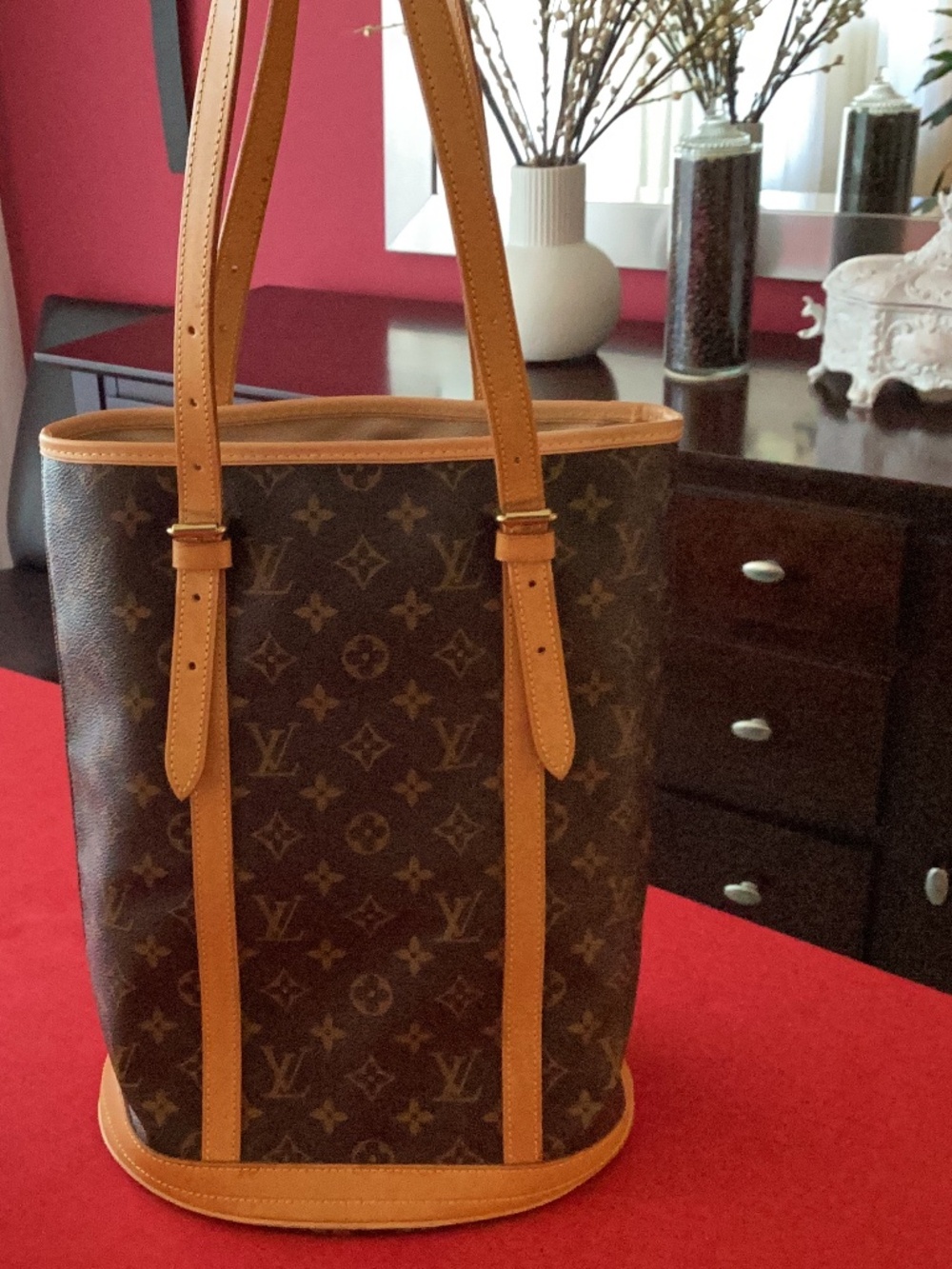 Louis Vuitton Canvas Bucket Tote